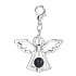 Guardian angel pendant with black bead 29 x 37 mm 1 piece