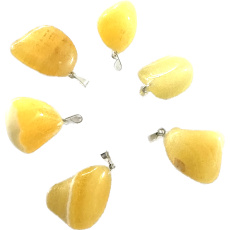 Calcite orange Troml pendant natural stone M, approx. 2,5 cm, intuition stone