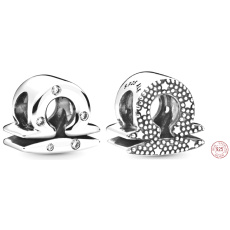 Charm Sterling silver 925 Zodiac sign of the Scales, bead for bracelet