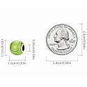 Charm Sterling silver 925 Tennis ball, bead on bracelet sport