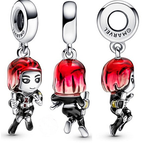 Charm Sterling silver 925 Marvel The Avengers, Black Widow, bracelet pendant