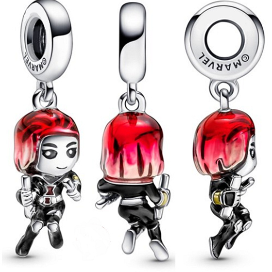 Charm Sterling silver 925 Marvel The Avengers, Black Widow, bracelet pendant