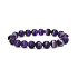 Amethyst Chevron Bracelet Elastic Natural Stone, 10 mm Bead / 16 - 17 cm, Stone of Kings and Bishops
