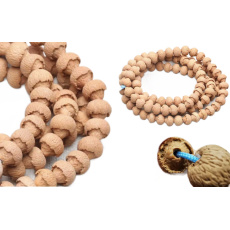 Lotus Bodhi Mala, natural lotus necklace 108 + 6 Buddhist prayer beads 9.5 mm - peace, blessings