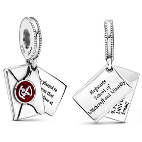 Sterling Silver 925 Harry Potter - Hogwarts Acceptance Letter, 2in1 Pendant Bracelet Sterling Silver 925 Harry Potter - Hogwarts Acceptance Letter, 2in1 Pendant Bracelet