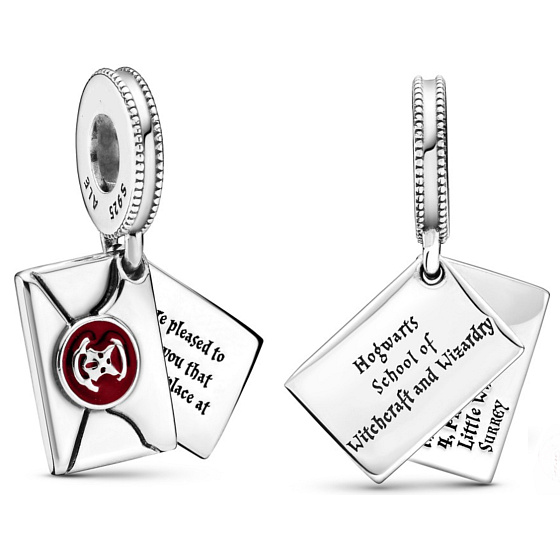 Sterling Silver 925 Harry Potter - Hogwarts Acceptance Letter, 2in1 Pendant Bracelet
