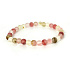 Tourmaline watermelon mat bracelet elastic natural stone, ball 6 mm / 16 - 17 cm, guardian of good mood