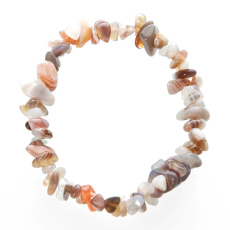 Agate Botswana bracelet elastic chopped natural stone 19 cm, brings success in life