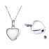 Commemorative urn pendant, Heart shiny, waterproof, Stainless steel 19 x 29 mm + chain 50 cm