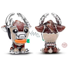 Charm Sterlingové stříbro 925 Disney Ledové království Sven – roztomilý sob s mrkví, korálek na náramek film Charm Sterlingové stříbro 925 Disney Ledové království Sven – roztomilý sob s mrkví, korálek na náramek film