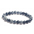 Obsidian flake bracelet elastic natural stone, bead 8 mm / 16-17 cm, rescue stone