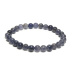 Iolite / Cordierite bracelet elastic natural stone, ball 6 mm / 16 - 17 cm, Viking stone - compass