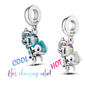Charm Sterling silver 925 Thermo - Chameleon, color changing animal bracelet pendant