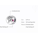 Sterling silver 925 Grandma Love, bracelet bead, family