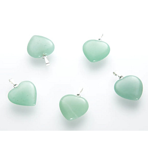 Aventurine Heart Pendant natural stone 20 mm, 1 piece, stone of happiness and prosperity Aventurine Heart Pendant natural stone 20 mm, 1 piece, stone of happiness and prosperity