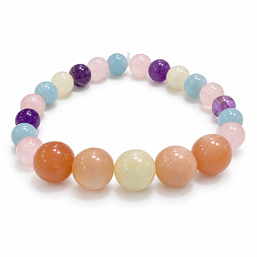 Bracelet with a story – I miss you, natural minerals, 8 mm bead / wrist 16–18 cm Bracelet with a story – I miss you, natural minerals, 8 mm bead / wrist 16–18 cm