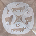 Glass Pyramid clear, Taurus zodiac sign