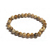 Jasper picture bracelet elastic natural stone, ball 6 mm / 16 - 17 cm, stone of positive energy