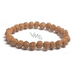 Rudraksha natural seed elastic bracelet, ball 8 mm / 16-17 cm Rudraksha natural seed elastic bracelet, ball 8 mm / 16-17 cm