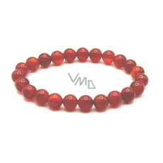 Agate red elastic natural stone, bead 8 mm / 16-17 cm, adds strength Agate red elastic natural stone, bead 8 mm / 16-17 cm, adds strength