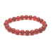 Agate red elastic natural stone, bead 8 mm / 16-17 cm, adds strength
