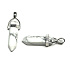 Magnesite / Howlite white pendulum hexagon pendant natural stone 41 x 13 mm, cleansing stone