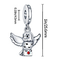 Sterling silver 925 Harry Potter - Hedwig the Owl with letter, pendant for bracelet
