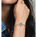 Sterling silver 925 Heart and inscription Thank you, Mom, bead on bracelet family