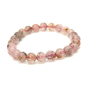 Auralite 23 bracelet elastic natural stone, ball 7 - 7,5 mm / 16 - 17 cm, one of the most powerful stones on the planet