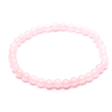 Rosie's bracelet elastic natural stone, ball 4 mm / 15 cm, for children, love stone