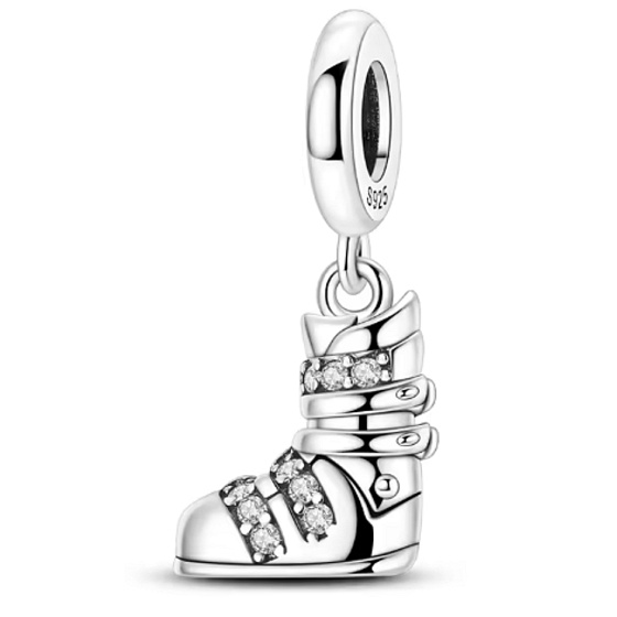 Charm Ski Boot – Winter Adventure | Bracelet Charm, 925 Silver, Symbol of Mountains and Skiing, Sport