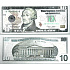 Talisman silver-plated 10 USD note