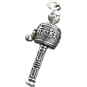 Prayer mill Buddhist, stainless steel mallet 61 x 11 mm