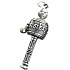 Prayer mill Buddhist, stainless steel mallet 61 x 11 mm