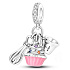 Charm Sterling silver 925 For baking lovers, 3in1 food bracelet pendant