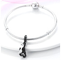 Charm Sterling Silver 925 Dog - Border Collie, Animal Bracelet Pendant