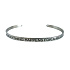 Stainless steel silver bracelet with engraving Everything happens..., open cuff, 2.5 mm