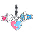 Charm Sterling Silver 925 Boy and Girl Love Couple 3-in-1, Pendant for Love Bracelet