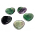 Fluorite Hmatka, healing gemstone in the shape of a heart natural stone 3 cm 1 piece, stone of geniuses