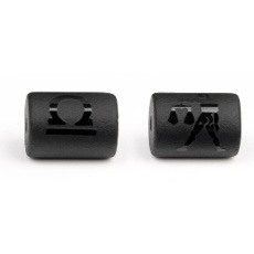 Onyx Libra zodiac sign, natural stone bracelet pendant, 10 mm 1 piece, life force stone