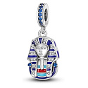 Sterling Silver 925 Egypt Pharaoh Tutankhamun's Charm, travel bracelet pendant