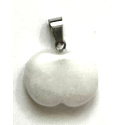 Quartz Apple of Knowledge pendant natural stone 1,5 cm, the most perfect healer