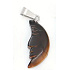 Tiger's Eye Moon Pendant Natural Stone, Hand-Carved Figurine 2.2 x 10 mm, Stone of the Sun and Earth, Brings Luck and Wealth