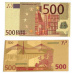Talisman Gold plastic banknote 500 EUR