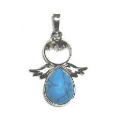 Tyrkenite Angel guardian pendant natural stone 3,5 x 2,5 mm, stone of young people, looking for a life goal
