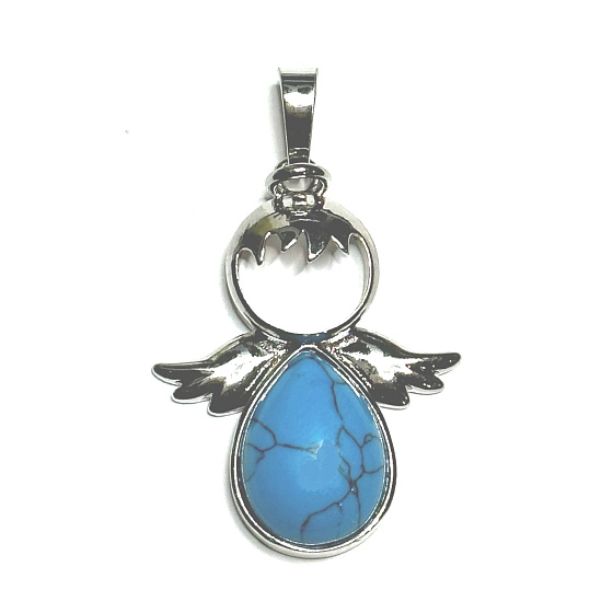 Tyrkenite Angel guardian pendant natural stone 3,5 x 2,5 mm, stone of young people, looking for a life goal