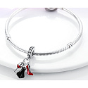 Sterling silver 925 Chic style - glass, dress, boat 3in1, bracelet pendant, interests