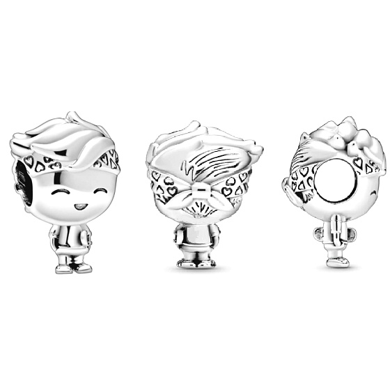 Charm Sterling silver 925 Teenage teenage boy, bead on bracelet family