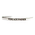 Stainless steel bracelet silver with engraving Friends forever, open cuff, 4 mm