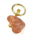 Red Aventurine – mini pendant made of natural stone approx. 0.8–1.2 cm, gold finish | Talisman of energy and courage